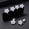 Bông Tai Bạc Nam Ngôi Sao Đính Đá Trắng – Star Diamond 4Li/5Li
