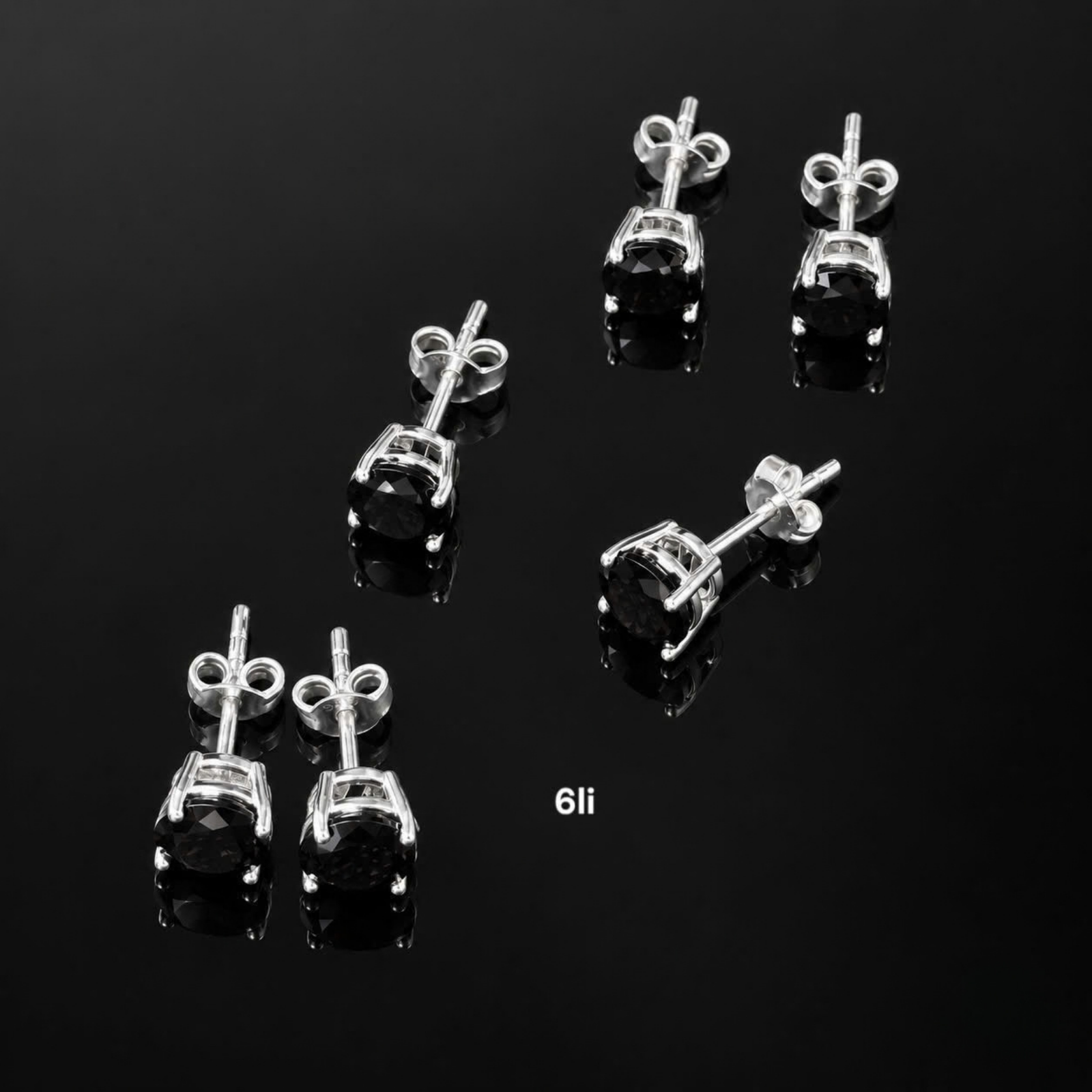 Bông Tai Bạc Nam Đính Đá Đen Black Diamond 6Li – Lịch Lãm & Nam Tính - Ảnh 3