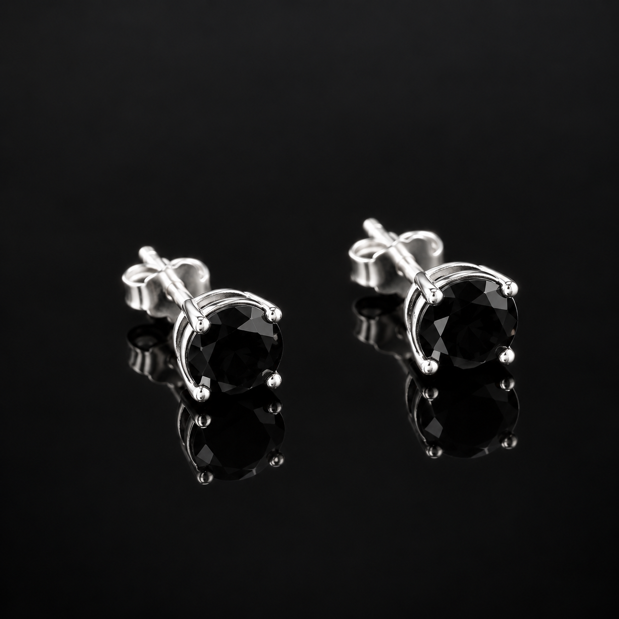 Bông Tai Bạc Nam Đính Đá Đen Black Diamond 6Li – Lịch Lãm & Nam Tính - Ảnh 5