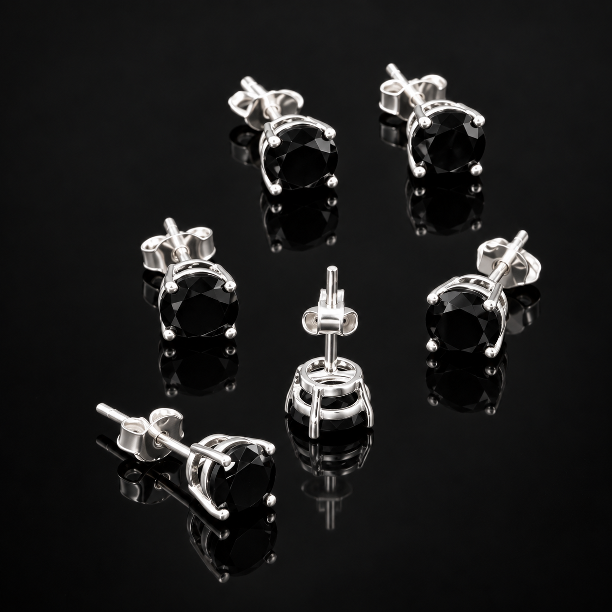 Bông Tai Bạc Nam Đính Đá Đen Black Diamond 6Li – Lịch Lãm & Nam Tính - Ảnh 4
