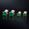 Bông tai nam đính Moissanite xanh 6mm - 5mm  – Green Diamond 5Li/6Li