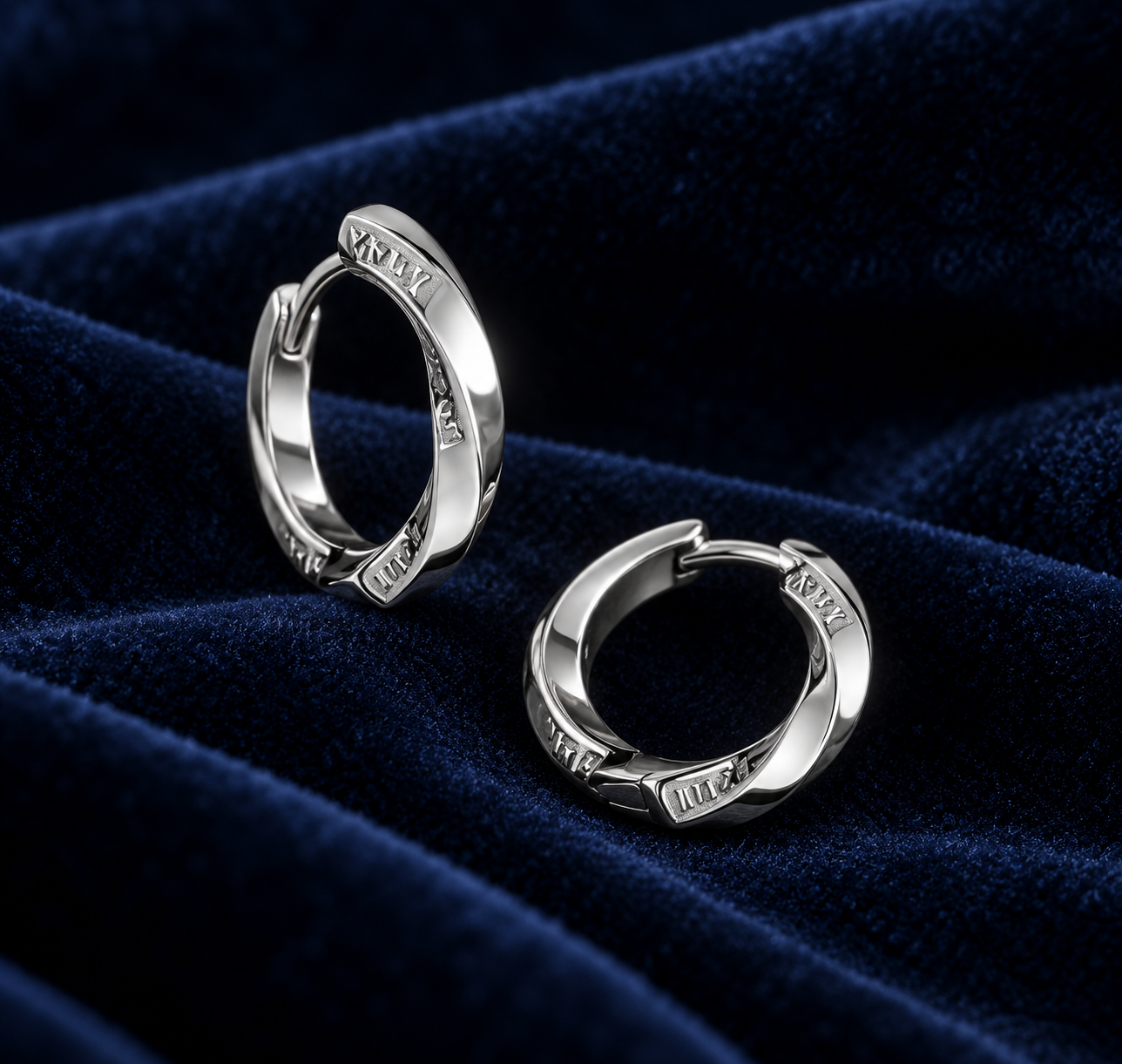 Bông Tai Bạc Nam Khoen Xoắn – Silver Twist - Ảnh 4