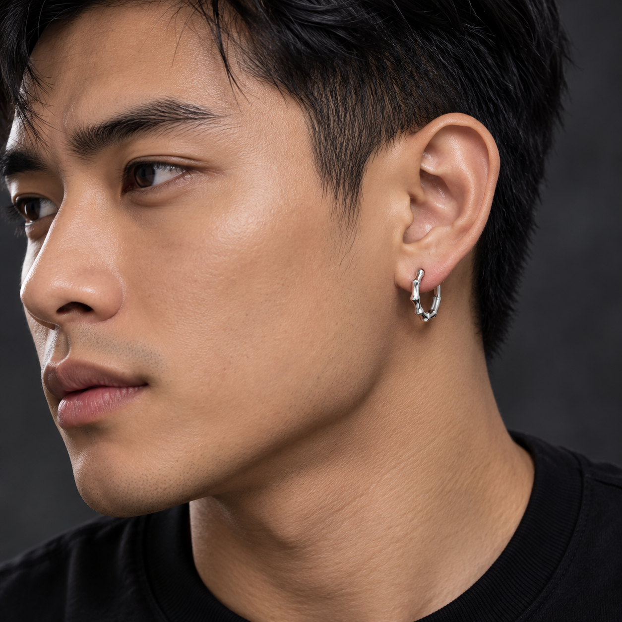 Bông Tai Bạc Nam Khoen Gai Hoàng Gia – Crown Spike - Ảnh 6