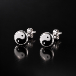Bông Tai Bạc Nam Thái Cực Âm Dương – Yin Yang