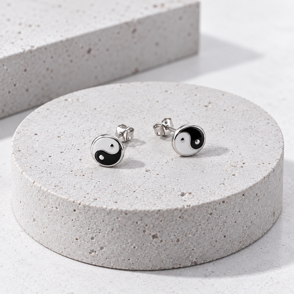 Bông Tai Bạc Nam Thái Cực Âm Dương – Yin Yang - Ảnh 7