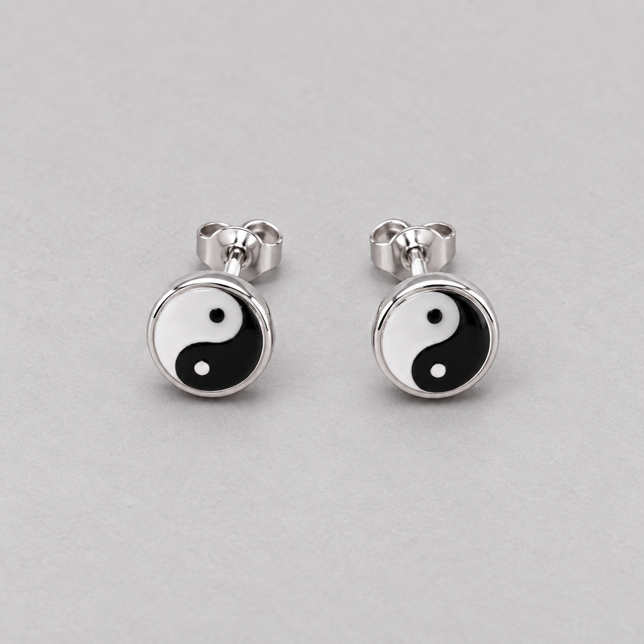 Bông Tai Bạc Nam Thái Cực Âm Dương – Yin Yang - Ảnh 5