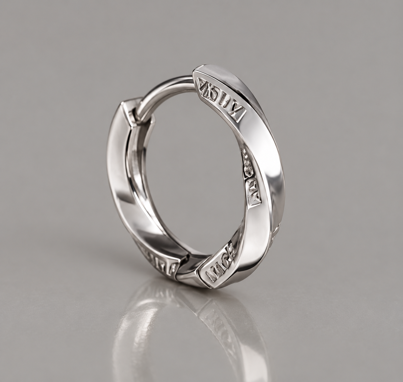 Bông Tai Bạc Nam Khoen Xoắn – Silver Twist - Ảnh 5